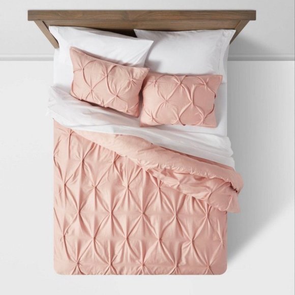 Threshold Bedding Threshold Blush Pinch Pleat Duvet Cover Sham Set